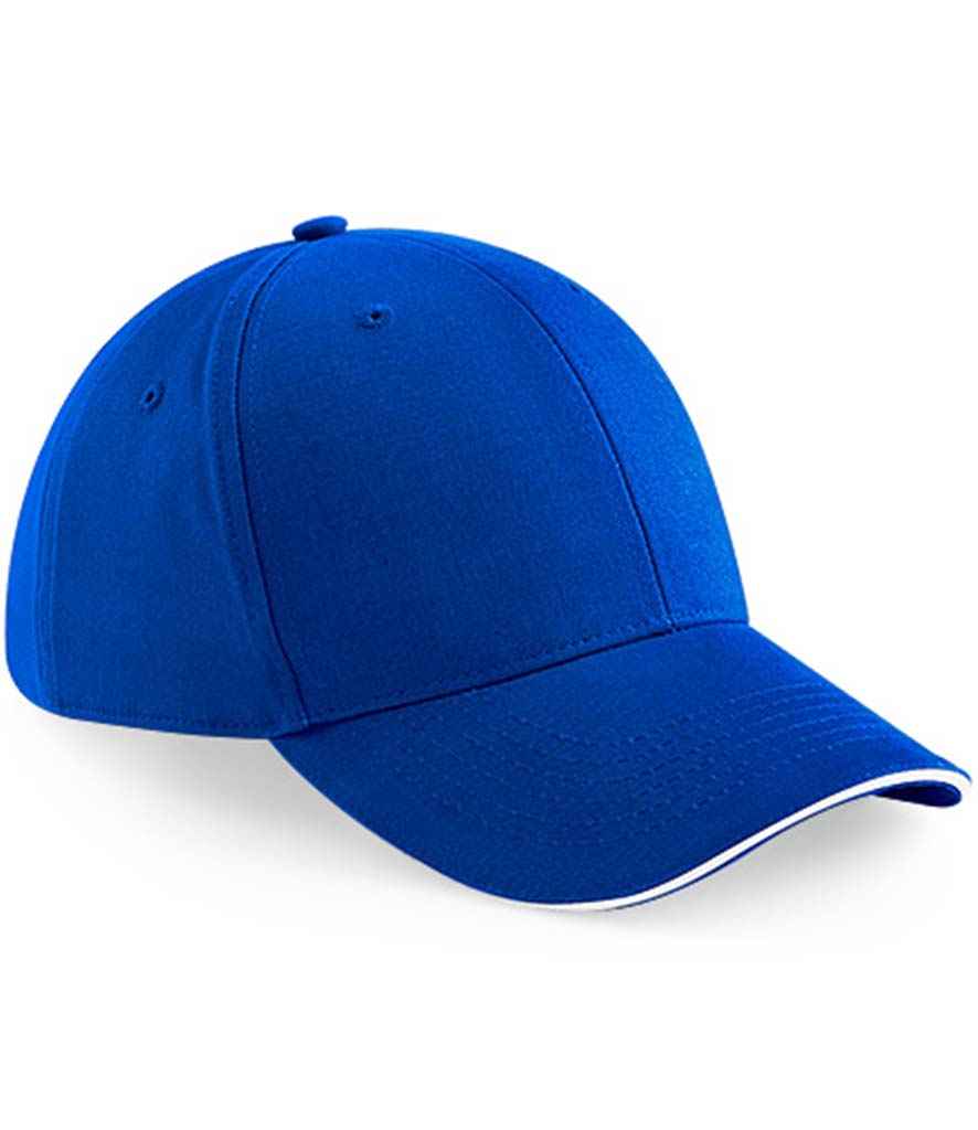 Beechfield Athleisure 6 Panel Cap - Bright Royal/White (BB20)