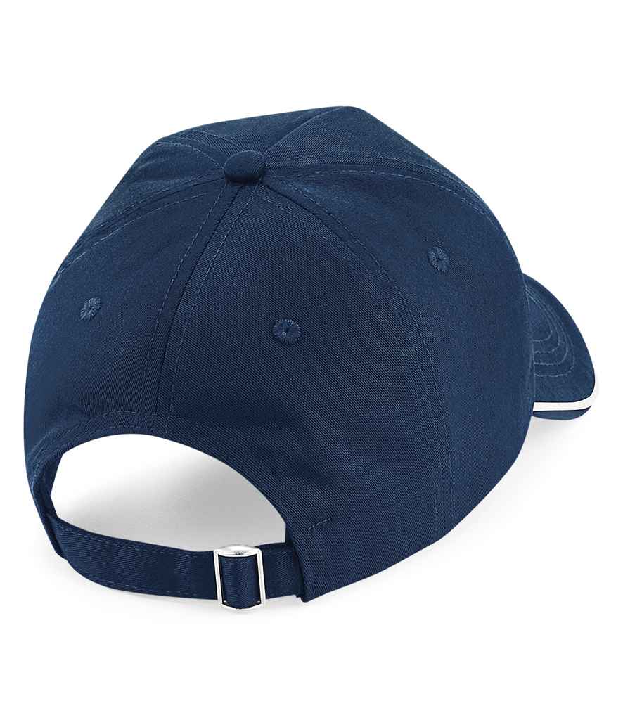 Beechfield Authentic Piped 5 Panel Cap - French Navy/White (BB25C)