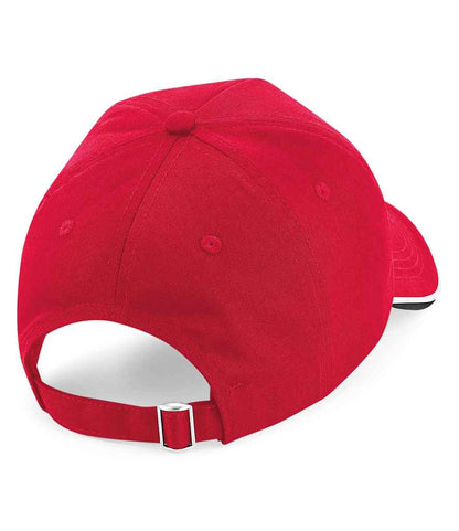 Beechfield Authentic Piped 5 Panel Cap - Classic Red/Black/White (BB25C)