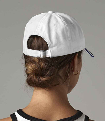 Beechfield Authentic Piped 5 Panel Cap - White/French Navy (BB25C)