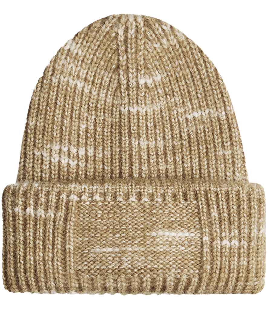 Beechfield Chunky Knitted Patch Beanie - Expresso Haze (BB330R)