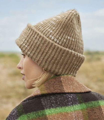 Beechfield Chunky Knitted Patch Beanie - Expresso Haze (BB330R)