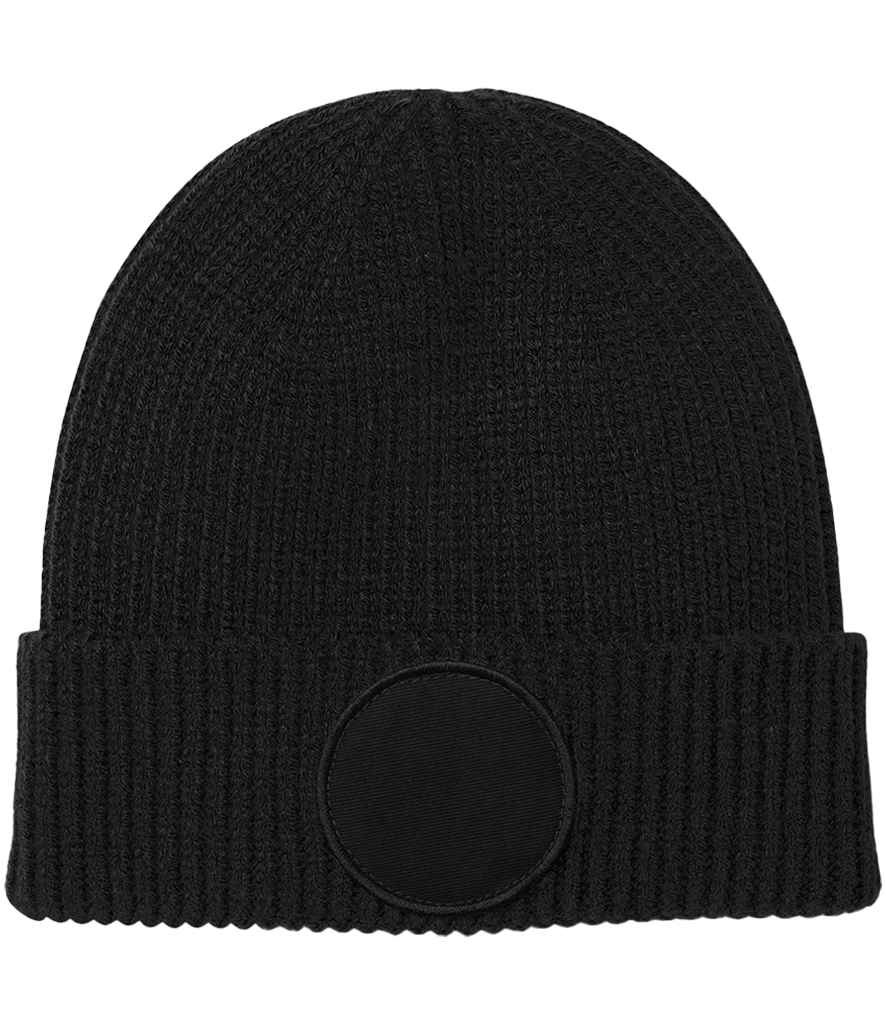 Beechfield Circular Fashion Patch Beanie - Black (BB332R)