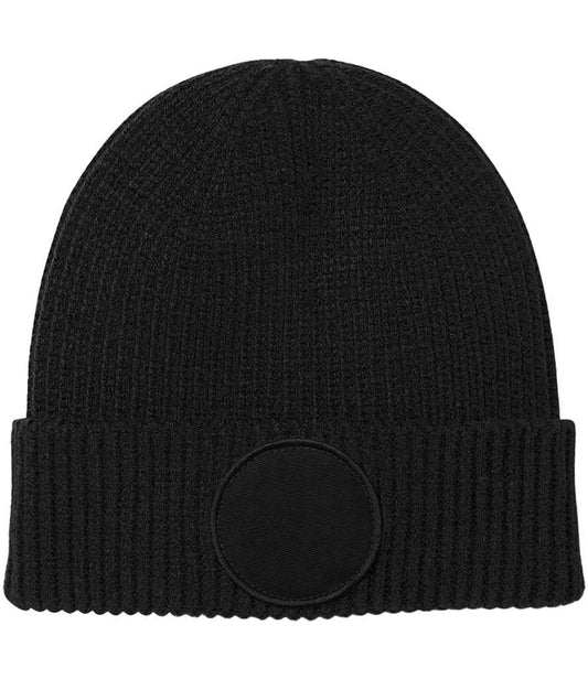 Beechfield Circular Fashion Patch Beanie - Black (BB332R)