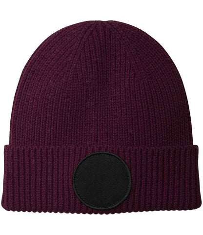 Beechfield Circular Fashion Patch Beanie - Burgundy/Black (BB332R)