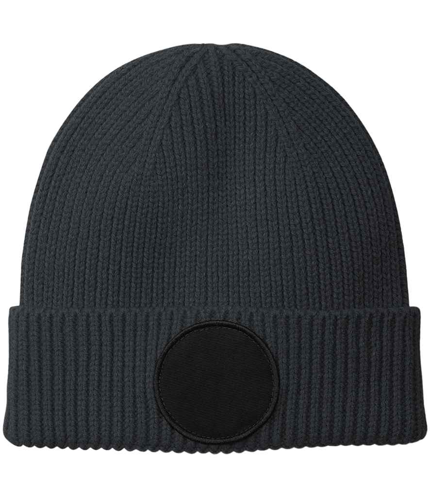 Beechfield Circular Fashion Patch Beanie - Graphite Grey/Black (BB332R)
