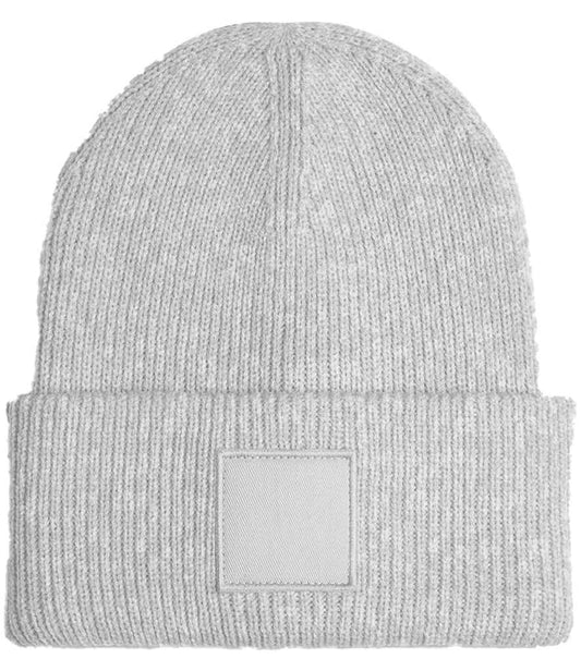 Beechfield Deep Cuff Tonal Patch Beanie - Cloud Grey (BB336R)