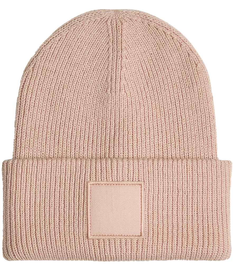 Beechfield Deep Cuff Tonal Patch Beanie - Peach (BB336R)
