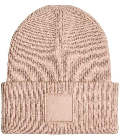 Beechfield Deep Cuff Tonal Patch Beanie - Peach (BB336R)