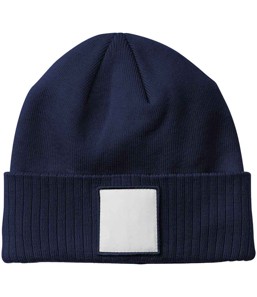 Beechfield Appliqué Patch Beanie - Oxford Navy/White (BB337R)