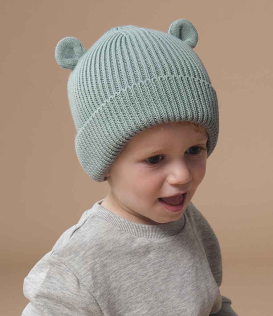 Beechfield Organic Baby Bear Beanie - Dusty Turquoise (BB340A)