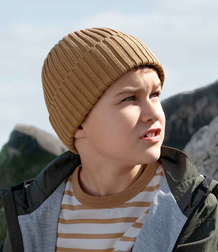 Beechfield Kids Organic Cotton Beanie - Biscuit (BB341B)