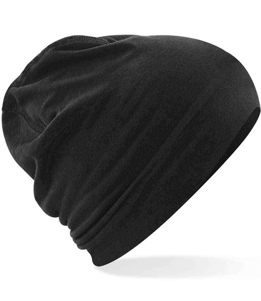 Beechfield Hemsedal Cotton Beanie - Black/Black (BB366)