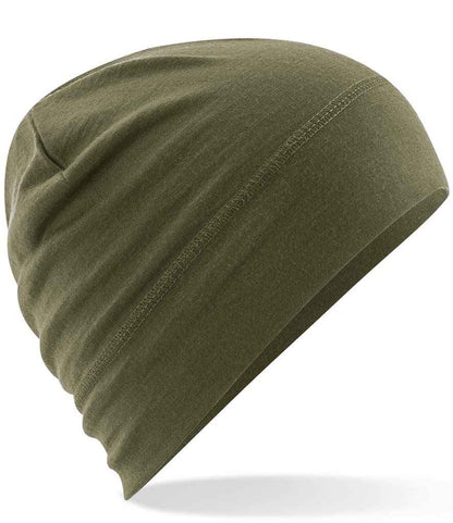 Beechfield Merino Beanie - Military Green (BB370)