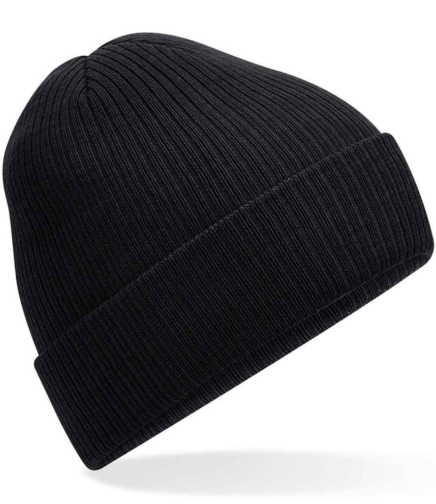 Beechfield Polylana® Ribbed Beanie - Black (BB376R)