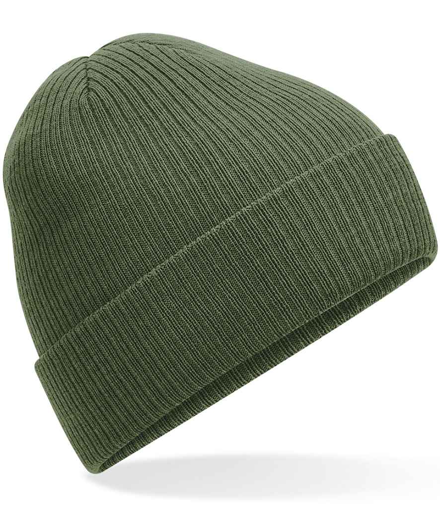 Beechfield Polylana® Ribbed Beanie - Olive Green (BB376R)