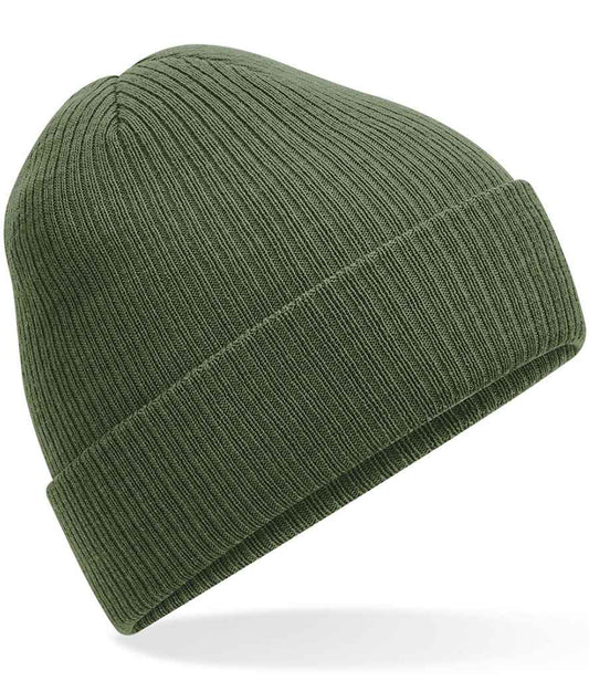 Beechfield Polylana® Ribbed Beanie - Olive Green (BB376R)