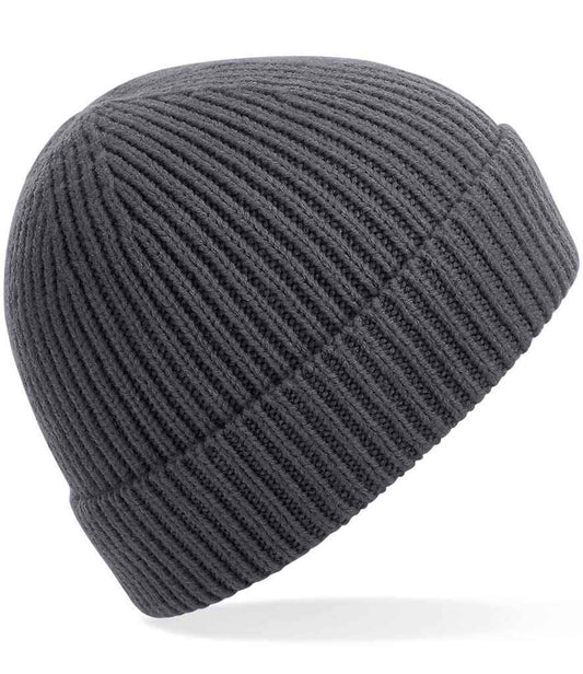 Beechfield Engineered Knit Ribbed Beanie - Graphite Grey (BB380)