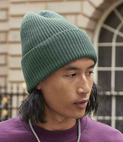 Beechfield Recycled Oversized Cuffed Beanie - Marina Green (BB384R)