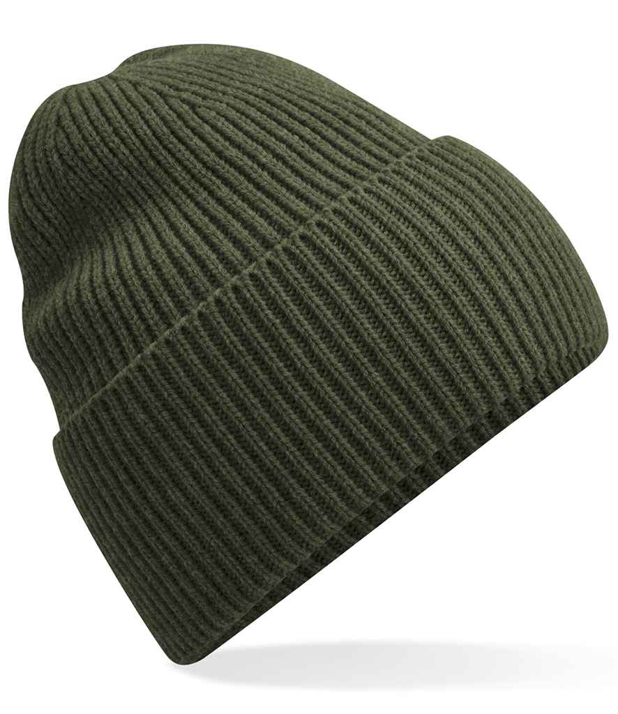Beechfield Recycled Oversized Cuffed Beanie - Olive Green (BB384R)