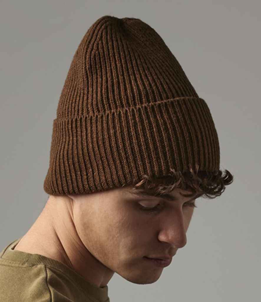 Beechfield Recycled Oversized Cuffed Beanie - Walnut (BB384R)