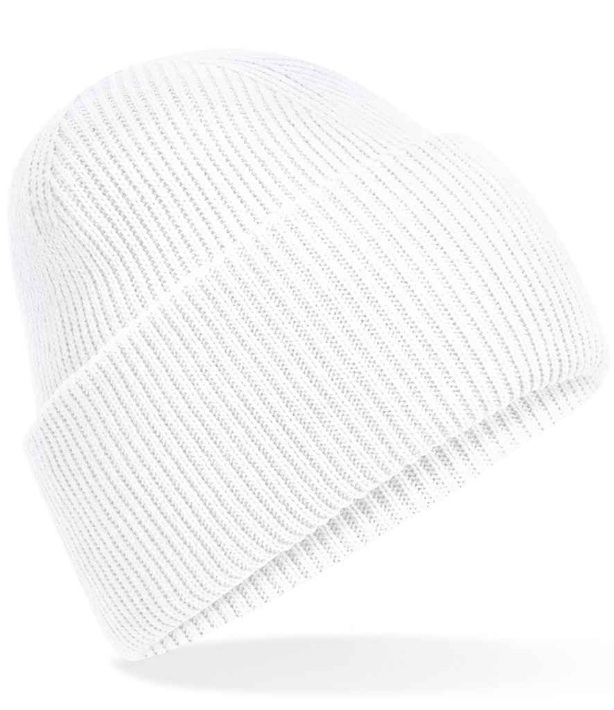 Beechfield Classic Engineered Deep Cuffed Beanie - White (BB385R)