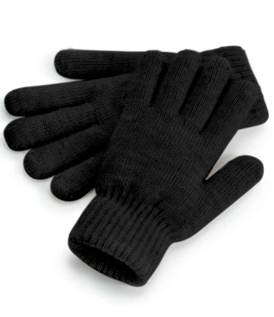 Beechfield Cosy Ribbed Cuff Gloves - Black Marl (BB387)