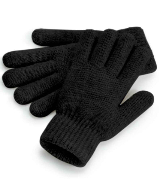Beechfield Cosy Ribbed Cuff Gloves - Black Marl (BB387)
