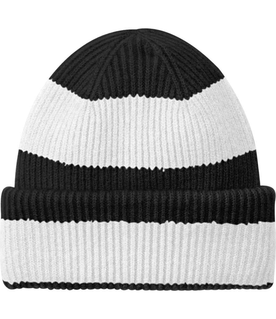 Beechfield Colour Block Beanie - Black/Soft White (BB391R)