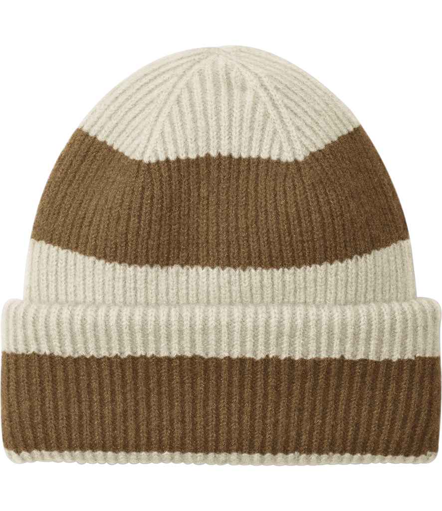 Beechfield Colour Block Beanie - Vanilla/Biscuit (BB391R)