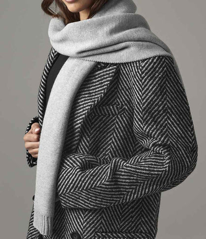 Beechfield Knitted Scarf and Beanie Gift Set - Light Grey Fleck (BB401)