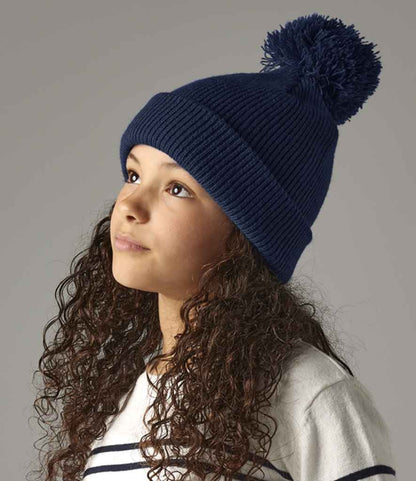 Beechfield Kids Reflective Bobble Beanie - French Navy (BB406B)
