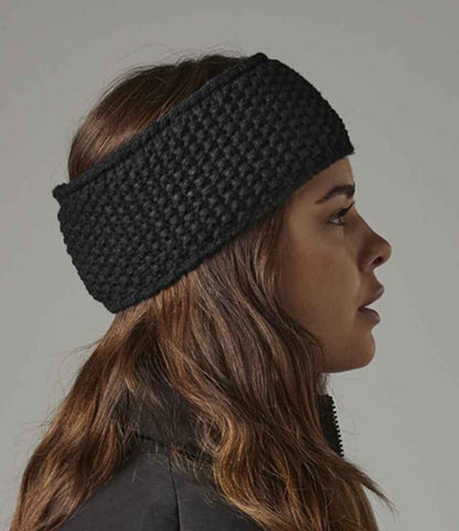 Beechfield Slopeside Waffle Headband - Black (BB434)