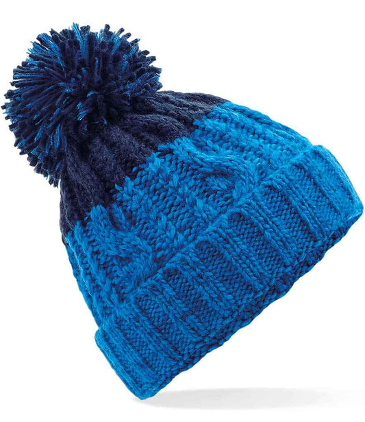Beechfield Apres Beanie - Azure/Oxford Navy (BB437)