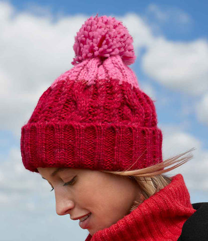 Beechfield Apres Beanie - Classic Red/True Pink (BB437)