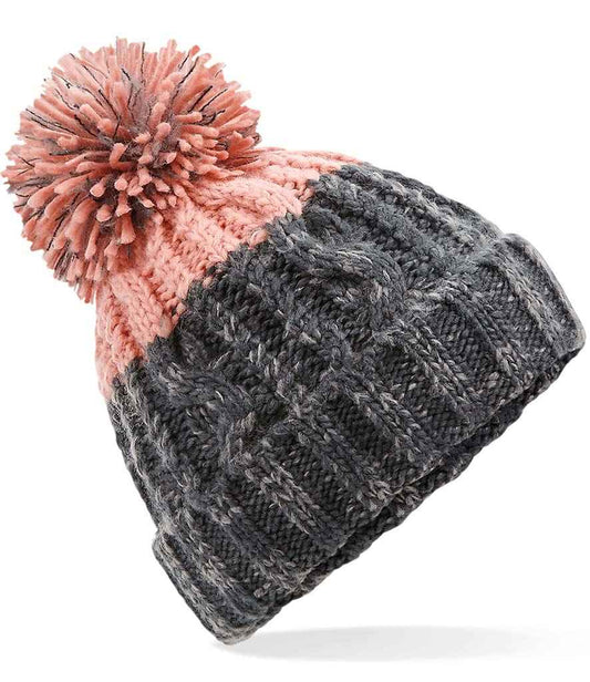 Beechfield Apres Beanie - Graphite Grey/Blush (BB437)