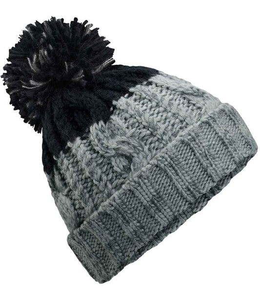 Beechfield Apres Beanie - Light Grey/Black (BB437)