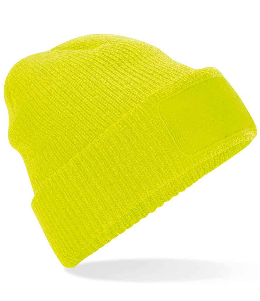 Beechfield Thinsulate™ Patch Beanie - Fluorescent Yellow (BB440)