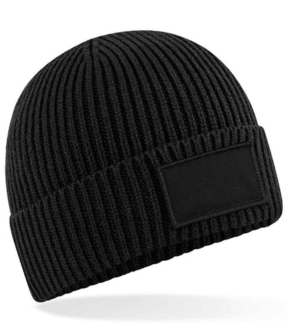 Beechfield Fashion Patch Beanie - Black (BB442R)