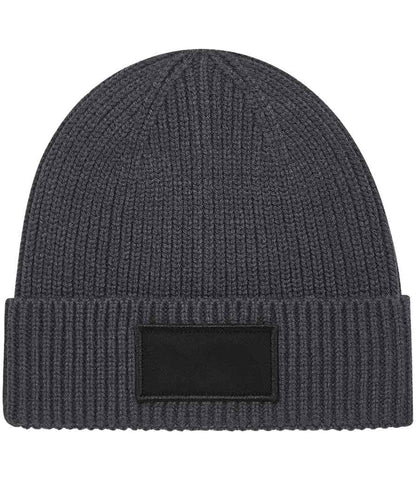 Beechfield Fashion Patch Beanie - Graphite Grey/Black (BB442R)