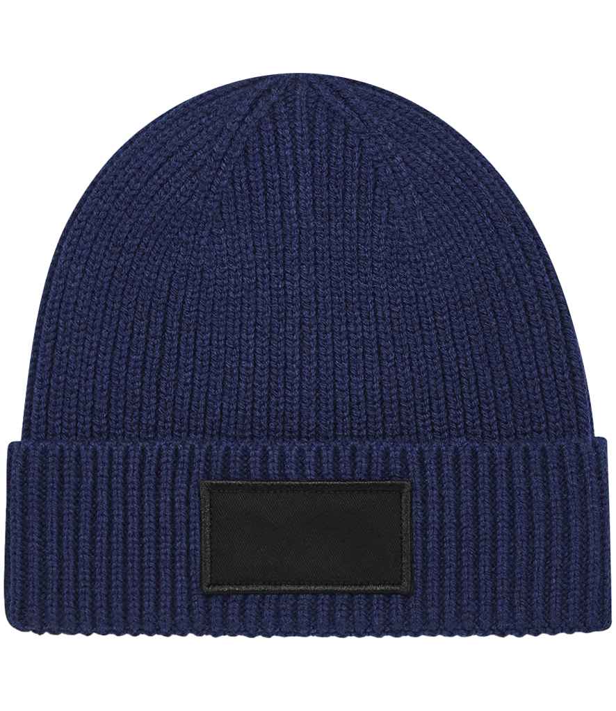 Beechfield Fashion Patch Beanie - Oxford Navy/Black (BB442R)