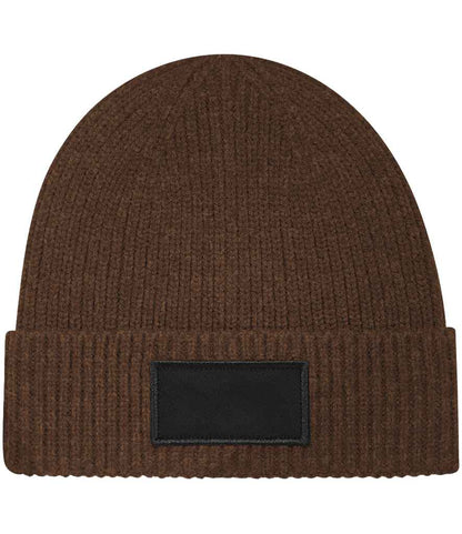 Beechfield Fashion Patch Beanie - Walnut/Black (BB442R)