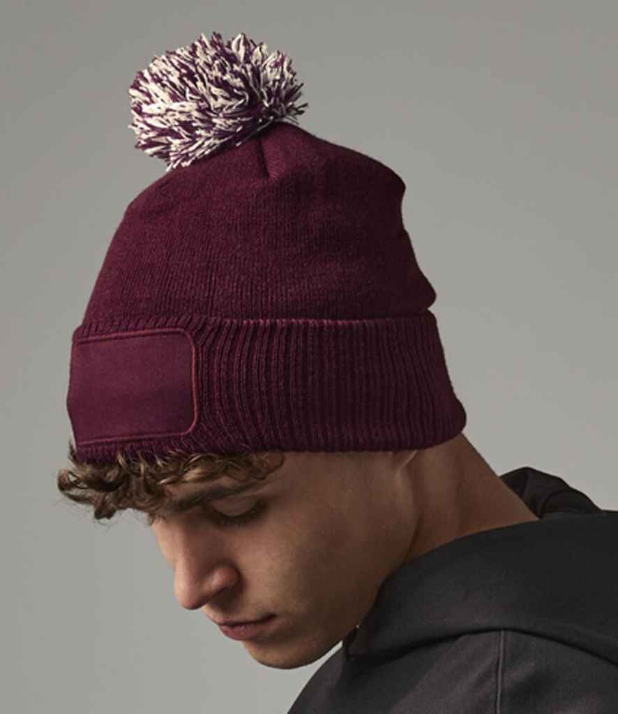Beechfield Snowstar® Printers Beanie - Burgundy/Off White (BB443)