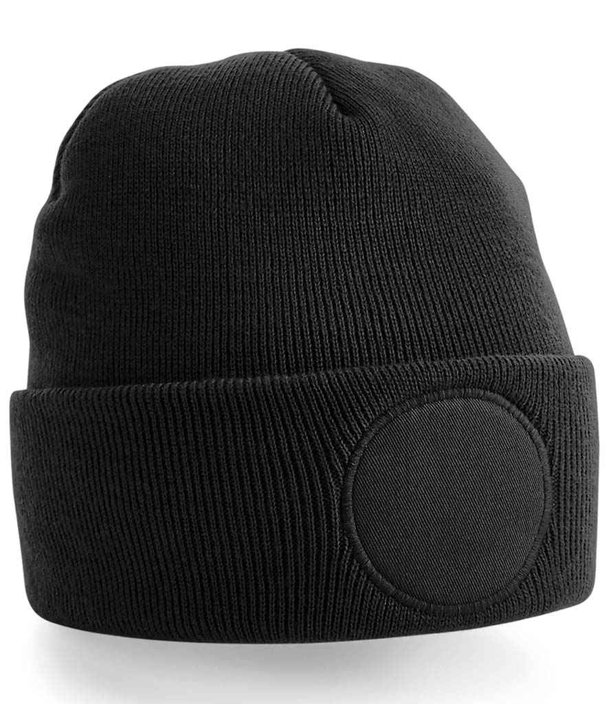 Beechfield Circular Patch Beanie - Black (BB446)