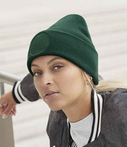 Beechfield Circular Patch Beanie - Bottle Green (BB446)
