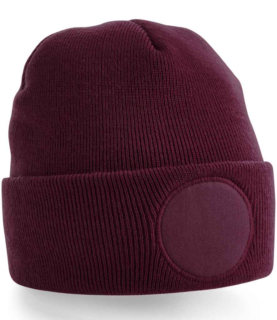 Beechfield Circular Patch Beanie - Burgundy (BB446)