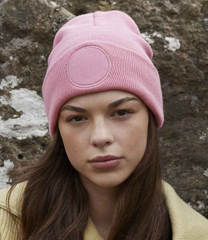 Beechfield Circular Patch Beanie - Dusky Pink (BB446)