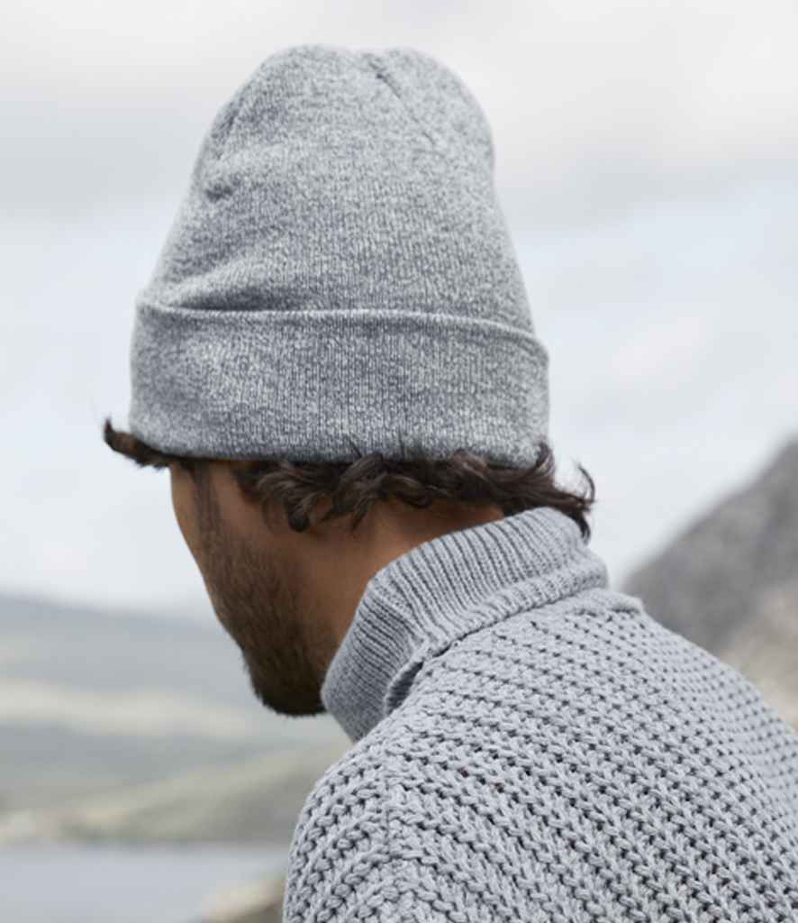 Beechfield Circular Patch Beanie - Heather Grey (BB446)