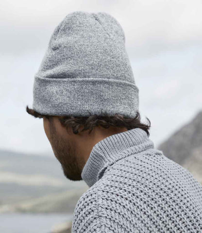 Beechfield Circular Patch Beanie - Heather Grey (BB446)