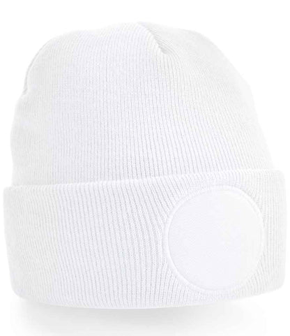 Beechfield Circular Patch Beanie - White (BB446)